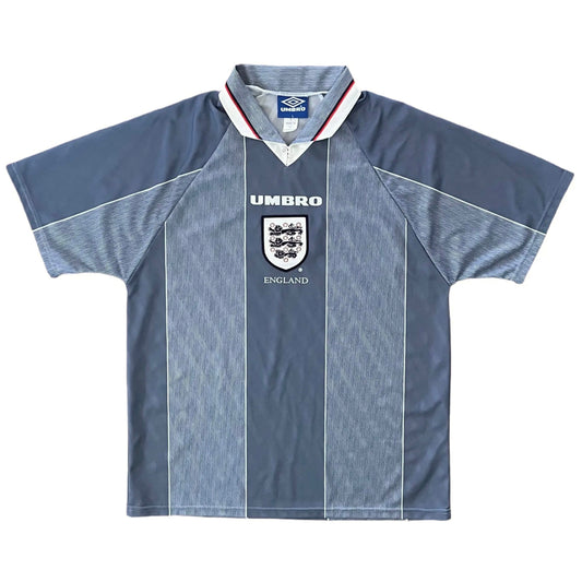 1996-97 England Away Jersey - (L) | Umbro| Added Time Kits Vintage Soccer Jersey Shop