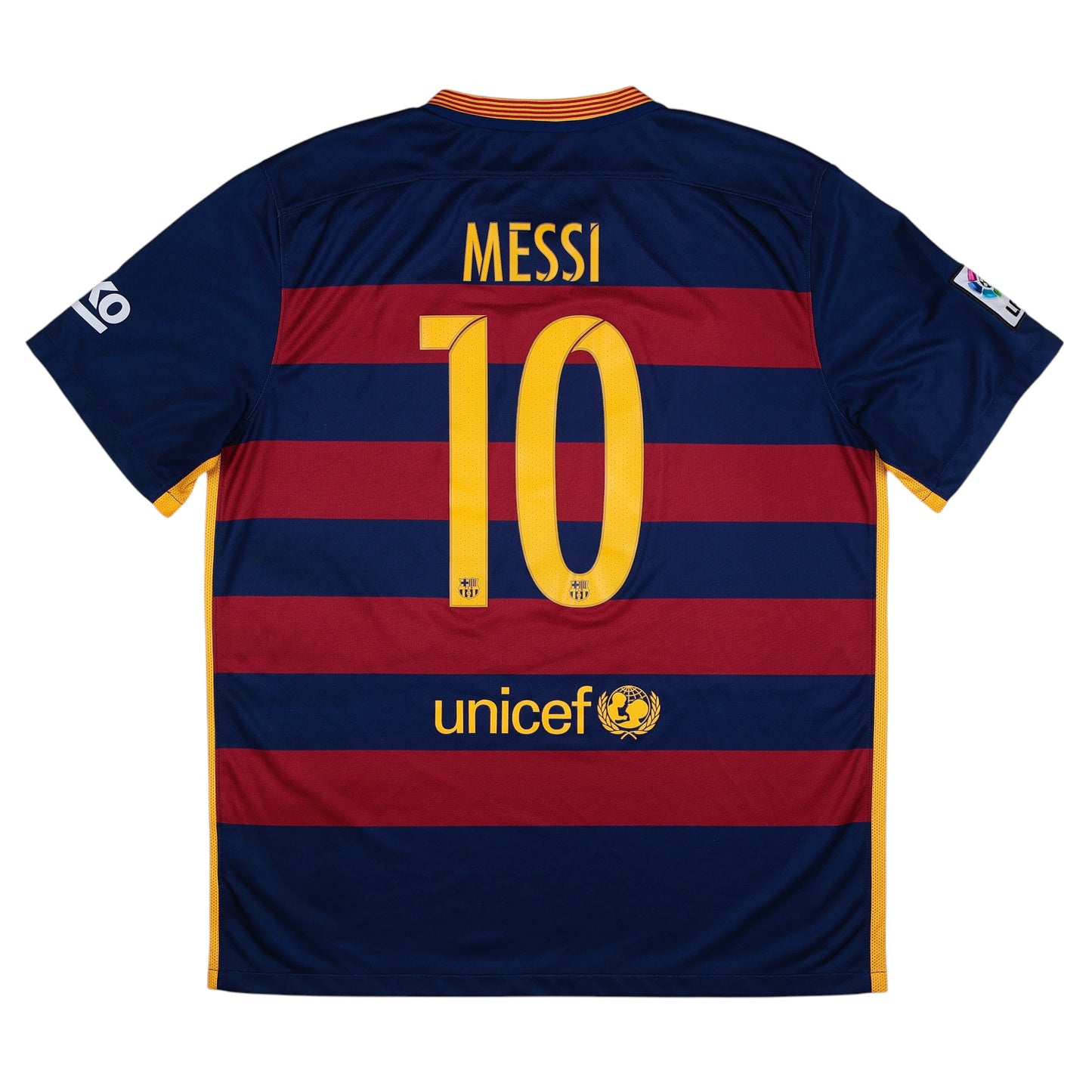 2015-16 Barcelona Messi Home Shirt - (XL) | Nike| Added Time Kits Vintage Soccer Jersey Shop