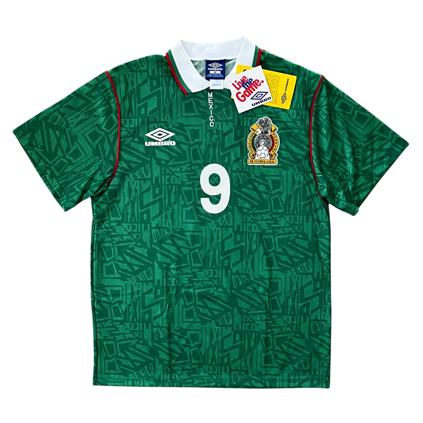1993-94 Mexico Home Jersey #9 (Hugo Sanchez) NWT - (M)
