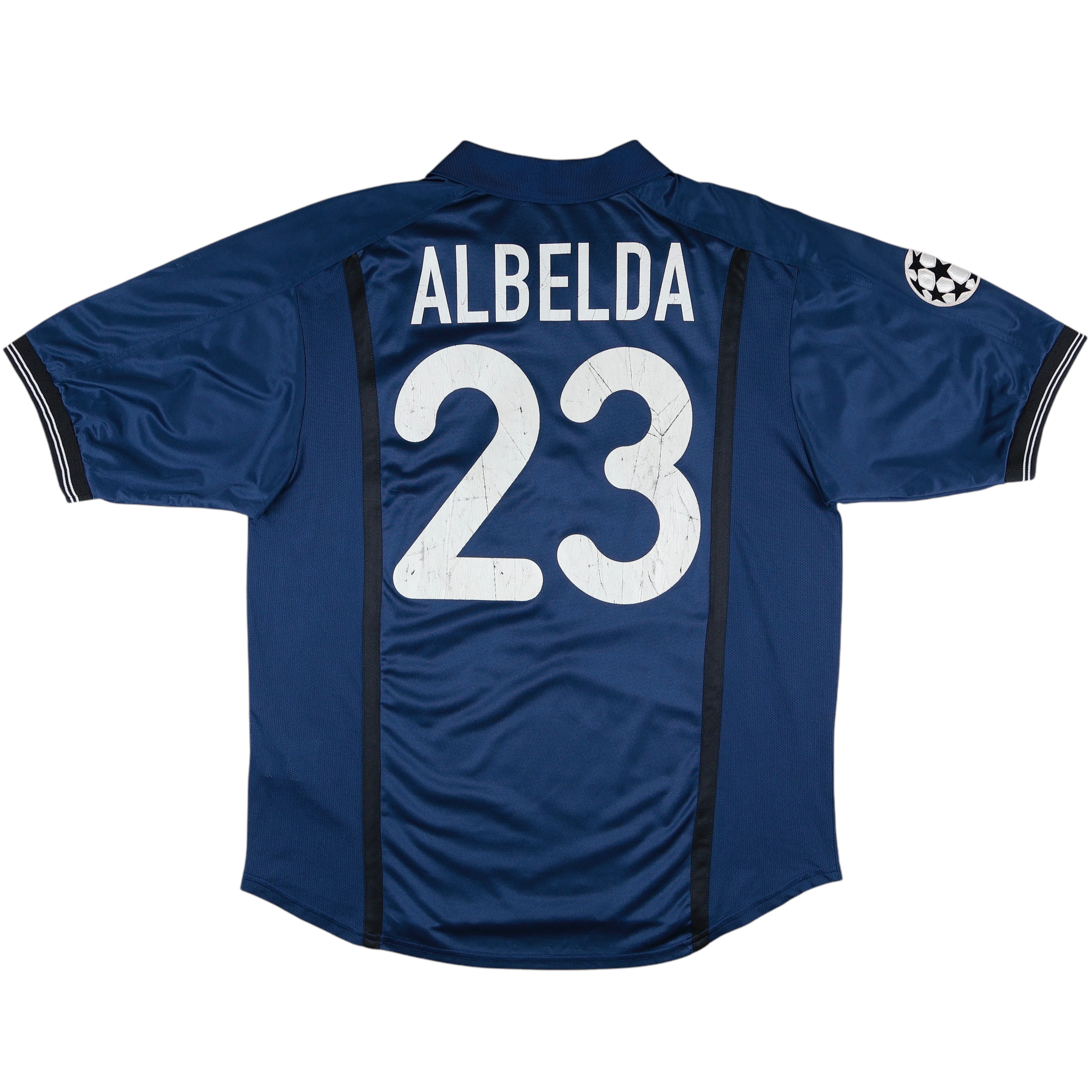 2000-01 Valencia Albelda *Match Worn/Issued* Away Jersey - (L)