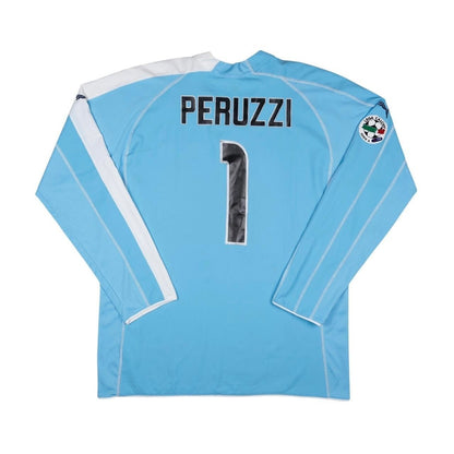 2005-06 Lazio Peruzzi Match Issue/Maillot porté domicile - (XXL)